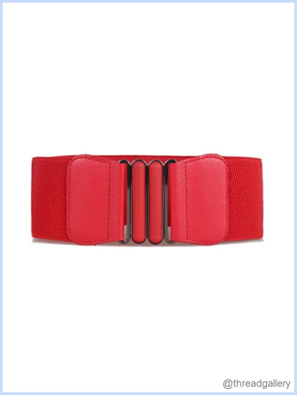 Womens Wide Elastic Corset Waist Belt Vintage Retro Flat Buckle Girdle Wrap
